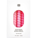 Rico Design Spiralkerzen, Pink Mix, 10 Stk, Ø 1,2 cm x 10 cm hoch