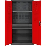 Jan Nowak Werkzeugschrank mit Lochwand SZYMON 185 x 92 x 50 cm, Freizeit, Heimwerken, Werkzeugaufbewahrung