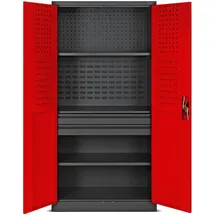 Jan Nowak Werkzeugschrank mit Lochwand SZYMON 185 x 92 x 50 cm, Freizeit, Heimwerken, Werkzeugaufbewahrung