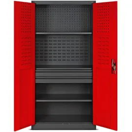 Jan Nowak Werkzeugschrank mit Lochwand SZYMON 185 x 92 x 50 cm, Freizeit, Heimwerken, Werkzeugaufbewahrung