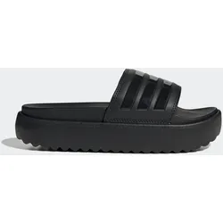 Badesandale ADIDAS SPORTSWEAR "PLATFORM ADILETTE", Gr. 43, schwarz (core schwarz, core schwarz, core schwarz), Synthetik, sportlich, Schuhe Pantolette