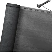 Woltu Zaunblende 150 x 250 cm Anthrazit Kunststoff