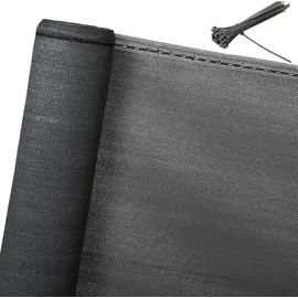 Woltu Zaunblende 150 x 250 cm Anthrazit Kunststoff