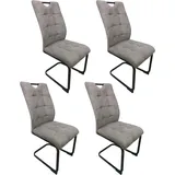 Hti-Living Schwingstuhl Mateo Beige 4er-Set