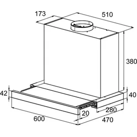 Klarstein Mariana 60 Flachschirmhaube 60 cm schwarz