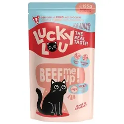 Lucky Lou Nassfutter Katze Adult Geflügel & Rind 64x125 g