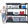 Proregal Profi Schwerlastregal Rhino HxBxT 180x200x60cm 4 Gitterrost-Ebenen Fachlast 500kg Schwarz Stecksystem Lagerregal Regalsystem