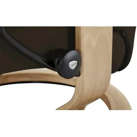 Stressless Relaxsessel Leder 75 x 100 x 73 cm Braun mit Hocker