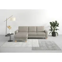 Home Affaire Ecksofa HOME AFFAIRE "Summer L-Form", grau (steel), B:249cm H:91cm T:164cm, 95% Polyester, 5% Polyamid, Sofas, Ecksofa, mit Recamiere, mit oder ohne Bettfunktion und Bettkasten, Cord-Bezug