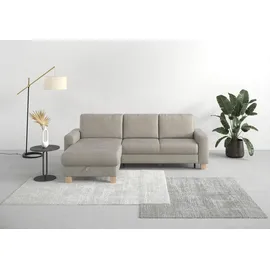 Home Affaire Ecksofa HOME AFFAIRE "Summer L-Form", grau (steel), B:249cm H:91cm T:164cm, 95% Polyester, 5% Polyamid, Sofas, Ecksofa, mit Recamiere, mit oder ohne Bettfunktion und Bettkasten, Cord-Bezug