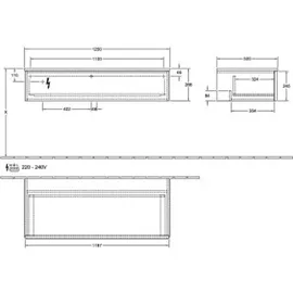 Villeroy & Boch Antao Sideboard 1200x268x500mm K41102HJ mit Struktur FK/AP: HJ/2