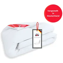 RIBECO Daunenbettdecke + Kopfkissen RIBECO "Johanna", weiß, B/L: 155cm x 220cm Anzahl Teile 1, B/L: 40cm x 80cm Anzahl Teile 1, Bezug: Baumwolle Füllung: Entendaune/-feder, warm, Bettdecken Bezug: 100% Baumwolle. Kopfkissen Bezug: 100% Baumwolle.