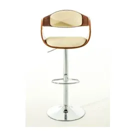 CLP 2er Set Barhocker Kingston Kunstleder walnuss/creme