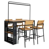 Dehner Balkonset Bar New Jersey 155 x 75 x 98 cm Schwarz