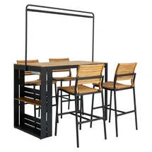 Dehner Balkonset Bar New Jersey 155 x 75 x 98 cm Schwarz