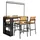Dehner Balkonset Bar New Jersey 155 x 75 x 98 cm Schwarz