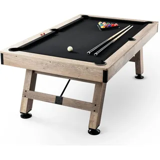 Vevor Billardtisch, 2,13 m Billardtisch, Billardtisch mit Verstellbaren Beinen, Billardtisch-Set inkl. Bällen, Queues, Kreide und Bürste, Perfekt für Familienspielzimmer Kinder & Erwachsene