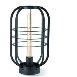Tischlampe / Bodenlampe für LED Filament Stableuchte - schwarz - E27 - 40cm