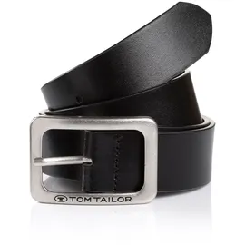 Tom Tailor Damengürtel Leder 4 cm schwarz 100
