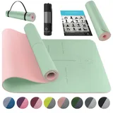 Kesser KESSER® Gymnastikmatte mit Tragegurt rutschfest TPE Yogamatte Gepolstert & rutschfest Fitnessmatte , 183 x 61 Trainingsmatte für Fitness Sportmatte, Pilates & Gymnastik Workout extradick