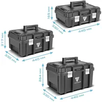 STAHLWERK Werkzeugtrolley Kunststoff/Metall schwarz 3 Teile