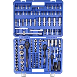 Brilliant Tools Steckschlüssel-Satz, 172-tlg., 1/4', 3/8', 1/2' Steckschlüsselsatz  BT023172