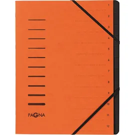 Pagna Ordnungsmappe 12 Fächer orange,