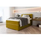 99rooms Phönix Mini Boxspringbett 100x200 cm Webstoff MALMO_NEW Gelb