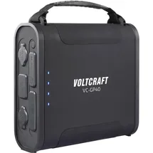 VOLTCRAFT VC-GP40 Powerbank 144000 mAh USB PD 3.0 LiFePO 4 Schwarz LED Taschenlampe, Statusanzeige