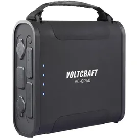 VOLTCRAFT VC-GP40 Powerbank 144000 mAh USB PD 3.0 LiFePO 4 Schwarz LED Taschenlampe, Statusanzeige