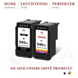 Druckfuxx PG-545XL schwarz + CL-546XL CMY