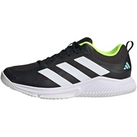 adidas Damen Court Team Bounce 2.0 Shoes-Low (Non Football), core Black/FTWR White/Flash Aqua, 44 EU