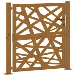 vidaXL Gartentor 105x105 cm Wetterfester Stahl Lichtdesign