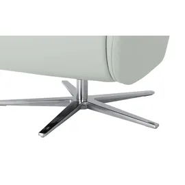 Max Schelling Sessel Elmira Leder 81 x 120 x 92 cm Grau elektrisch, drehbar
