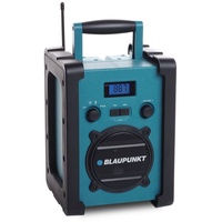 Blaupunkt BSR 20, Baustellenradio mit Akku, Bluetooth, AUX-IN, Schutzklasse IPX5 Baustellenradio (Radio (FM), 5,00 W, Bluetooth, 14 std. Laufzeit, Staub- und strahlwassergeschützt, Aux-in) blau