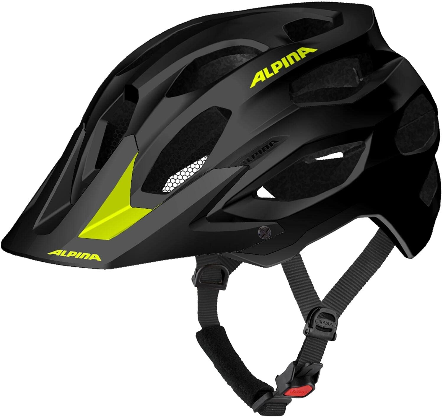 Alpina Carapax 2.0 Fahrradhelm (57-62 cm, 40 black neon/yellow matt)