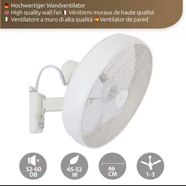 LUCCI AIR Breeze 41 cm Wandventilator weiß
