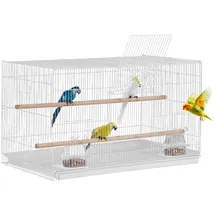 Vevor Vogelkäfig Wellensittich 76 x 46 x 45,5 cm weiß