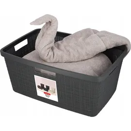 KIS - space for you Wäschekorb Jute grau (BHT 59x26x39 cm) - dunkelgrau (R73513)