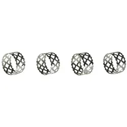 AM Design Serviettenring Herzen 4tlg. Metall Silber