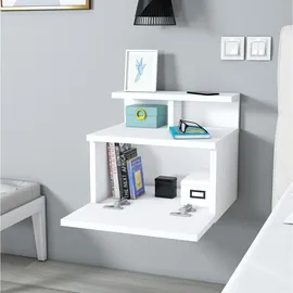 Livetastic Nachtschrank Hades 39,8 x 35 x 31,6 cm Weiß