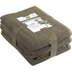 Handtuch Set GÖZZE "Franca", braun (schokobraun), 6 St., 2 Badetücher 70x140cm-2 Gästetücher 30x50cm-2 Handtücher 50x100cm, Frottier, Frottier, Frottier, Handtücher (Packung)