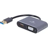 Gembird Ein Usb-auf-hdmi/vga-adapter Adapter - Grey
