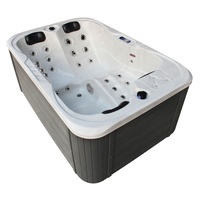 Tronitechnik® Outdoor Whirlpool, 3 Personen, aus hochwertigem Sanitäracryl, Winterfest isoliert, Balboa Spa Heizung und Bedienung, 29 Massagedüsen, 2 Sitzplätze, 1 Liegeplatz, LED, 420Liter