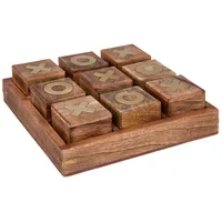 Atmosphera Tic Tac Toe-Spiel 23 x 23 cm aus Mangoholz