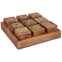Atmosphera Tic Tac Toe-Spiel 23 x 23 cm aus Mangoholz