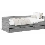 vidaXL Tagesbett mit Schubladen 90 x 200 cm grau