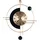 Beliani Wanduhr ALLOGNY 59 cm 59x67x1 Gold/Schwarz