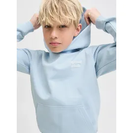 Jack & Jones Junior Jornorrebro Typo Back Sweat Hood Blue 128