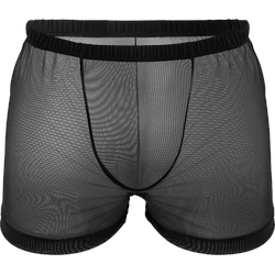 Transparente Mesh-Shorts, schwarz, S-L